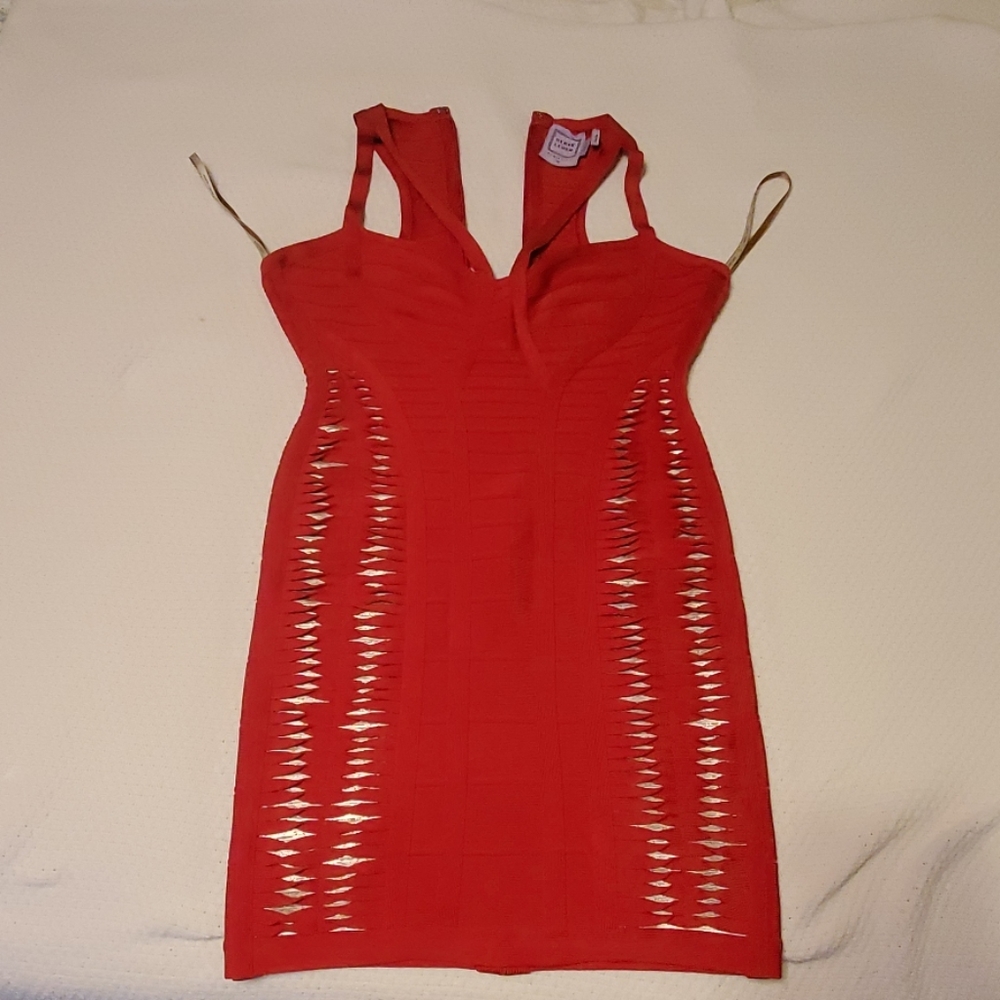 Herve leger delana red dress